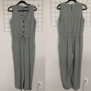 KLD Sleeveless Jumpsuit Tie Waist Large